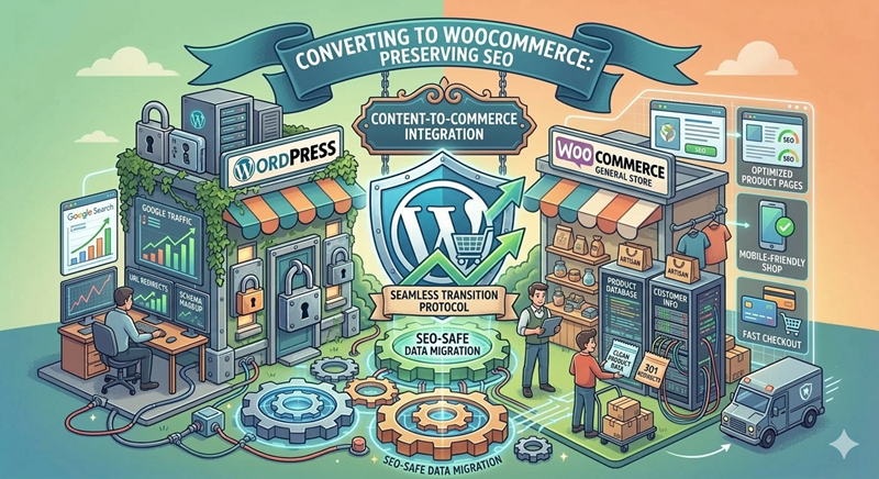 איך להפוך אתר וורדפרס לחנות ווקומרס מבלי לפגוע בקידום בגוגל