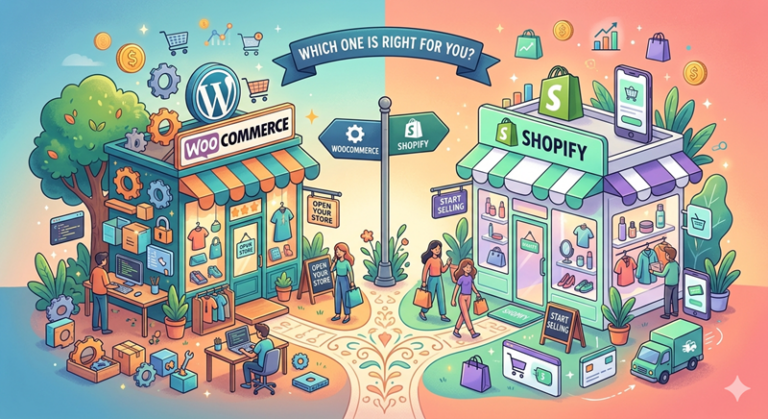 ווקומרס או שופיפיי? המדריך המלא לבחירת פלטפורמת איקומרס ב-2026