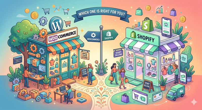 ווקומרס או שופיפיי? המדריך המלא לבחירת פלטפורמת איקומרס ב-2026